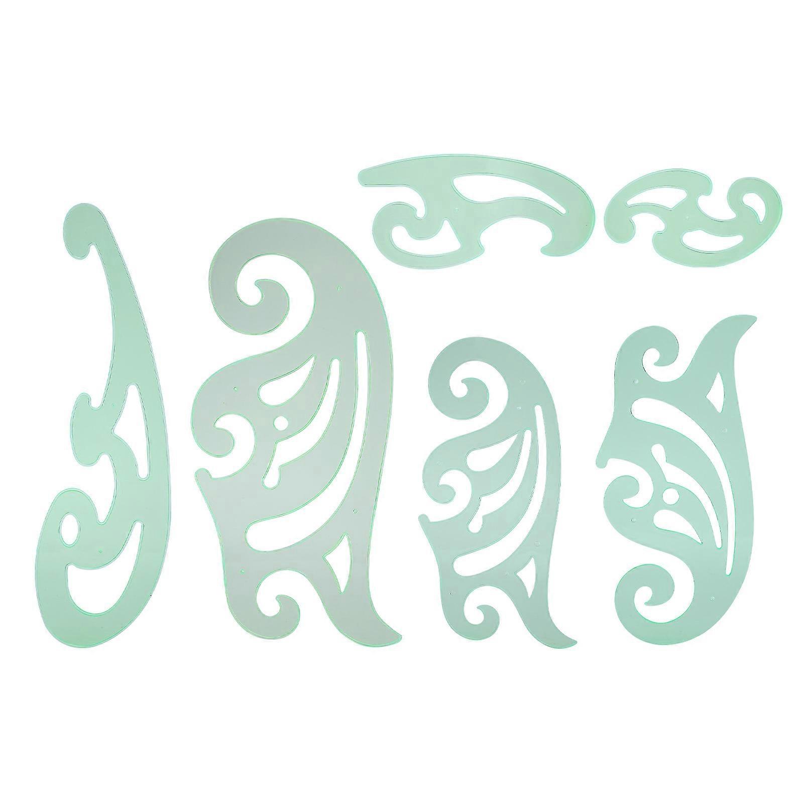 6Pcs Curve Lineal Multifunktionskleidung Designed CloudsShaped Template Messwerkzeug
