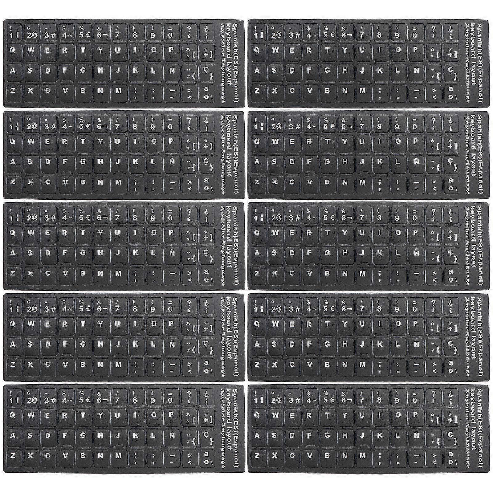 10Pcs Universal Foreign Language Keyboard Stickers Keyboard Protector PC Layout