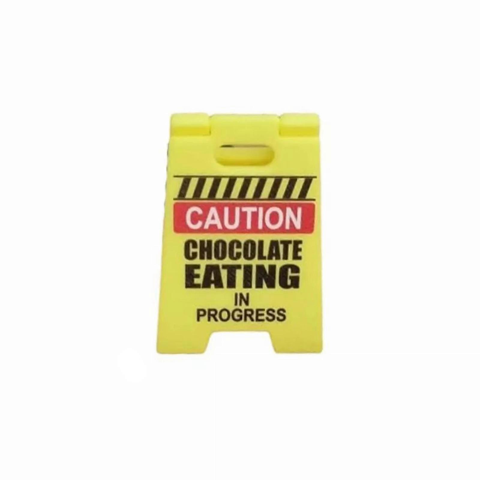 مصغرة الشوكولاته مكتب تحذير علامة - 3D المطبوعة سلامة تحذير التمثال