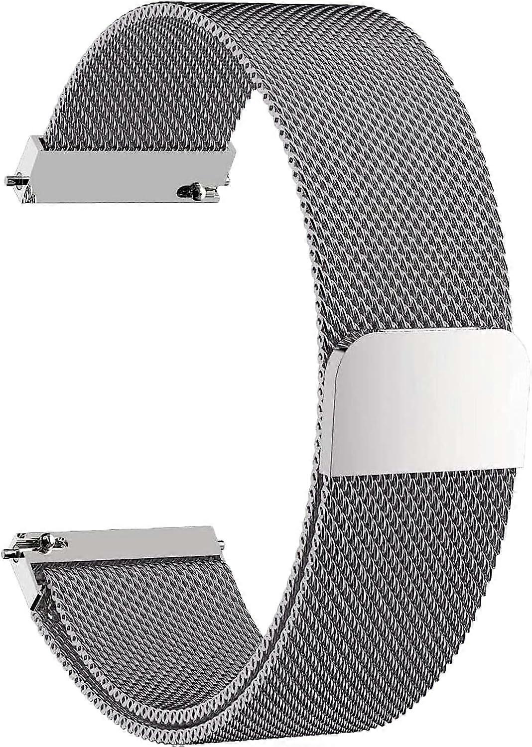 Magnetic Mesh Loop Bands Compatible with Smart Watch and ID205 ID205G ID205U ID205S ID215G, No Buckle Design, Adjustable Stainless Steel Replacement S