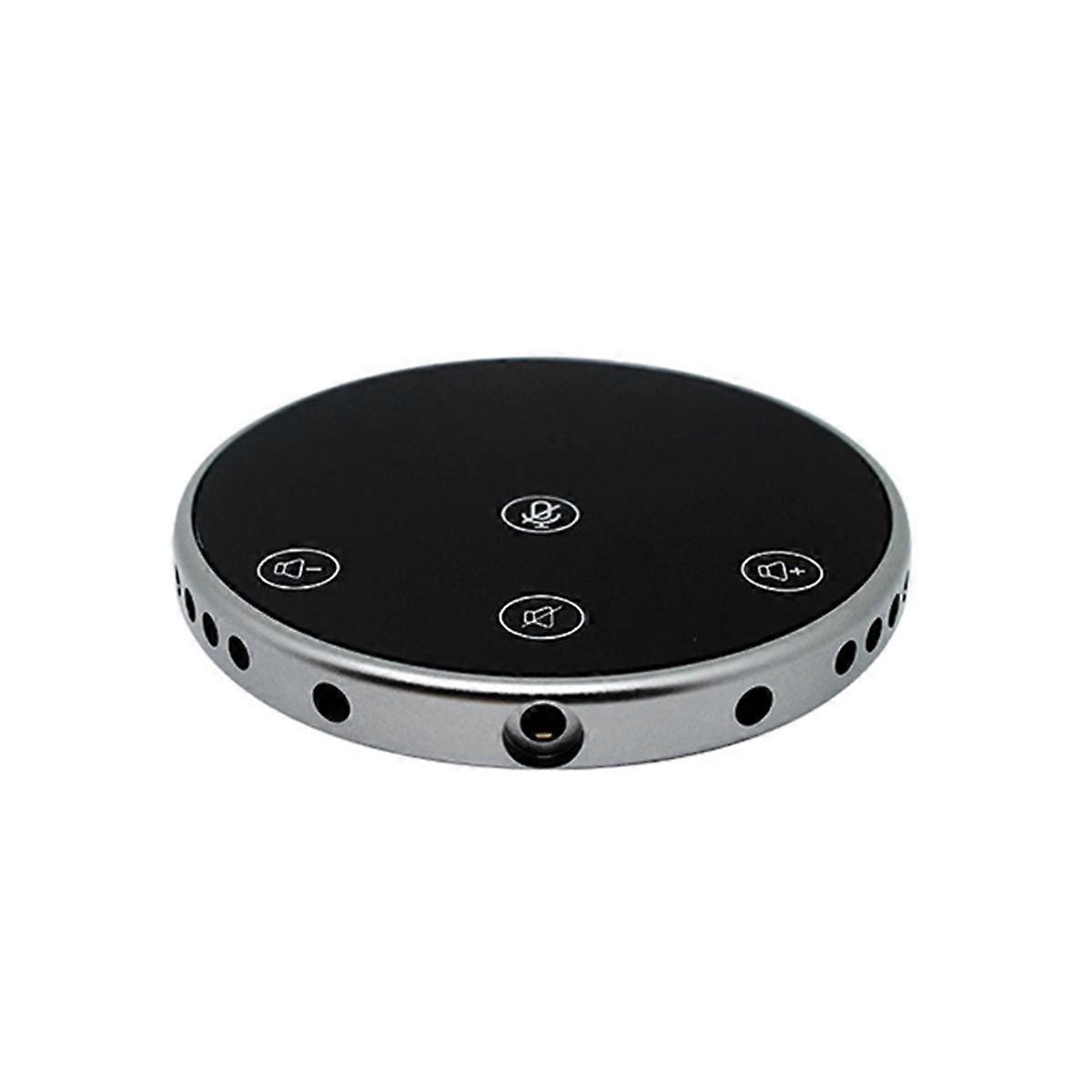 Conference Speaker Microphone USB Mic Desktop Omnidirectional Voice Pickup Touch Keys with 3.5mm Au