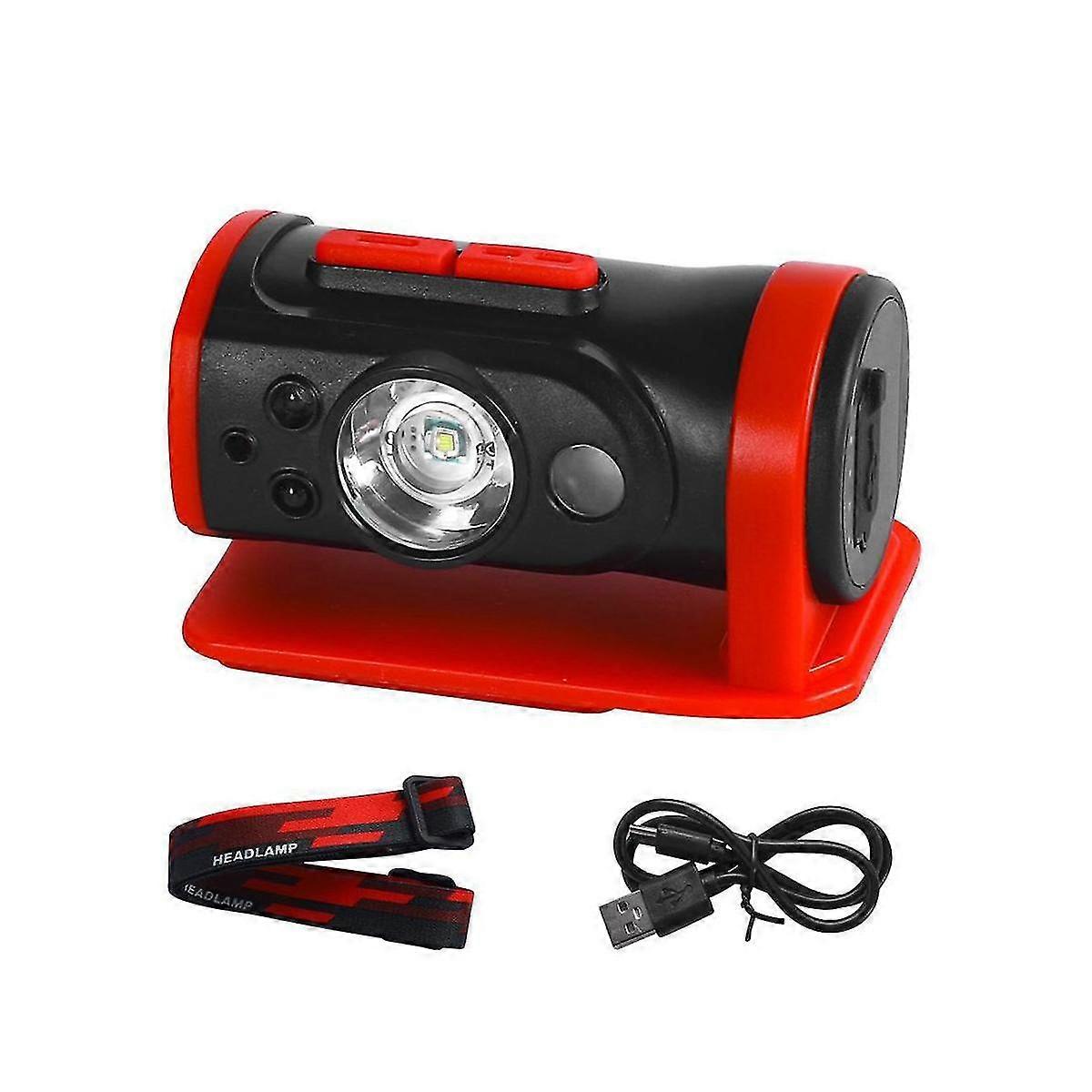 屋外ナイトフィッシングストロングライト充電式ヘッドウェアベイティングランプ LED 誘導キャップクリップヘッド L