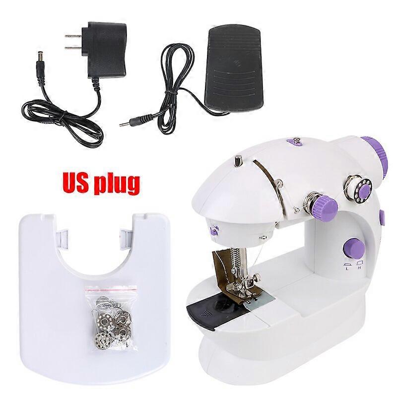 Machine à coudre électrique Veilleuse domestique Pédale Ligne droite Portable Kit à deux fils Outil à main Table à main 220V Mini