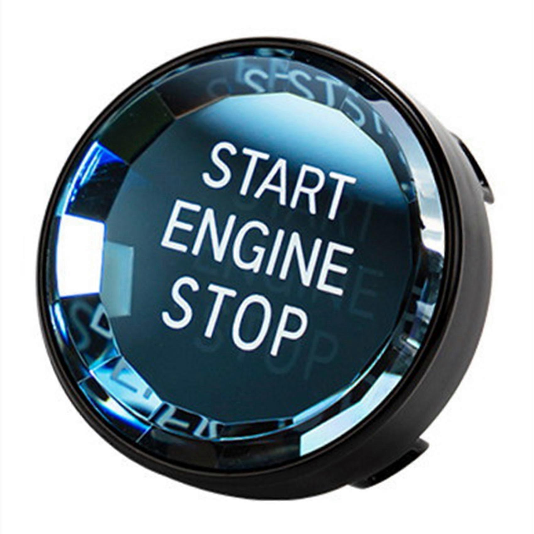 Car Cover One-key Engine Start Stop Button Sticker Trim Black
