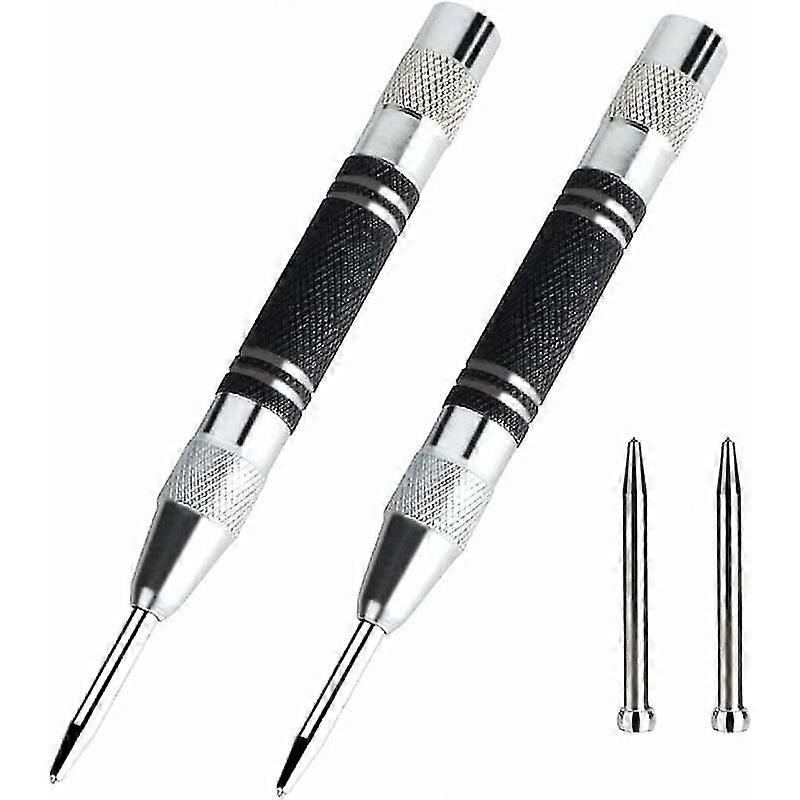 Automatic Center Punch, Versailles Spring-loaded Center Punches, Adjustable Impact Puncture Breaker Tool, Automatic Center Punch Compatible Window, Gl