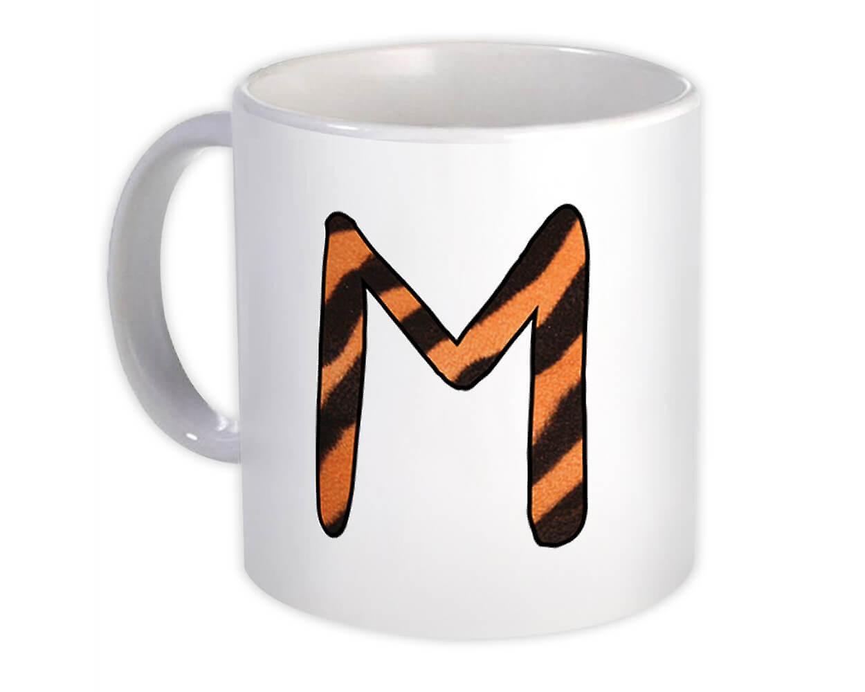 Gift Mug: Monogram Letter M Tiger