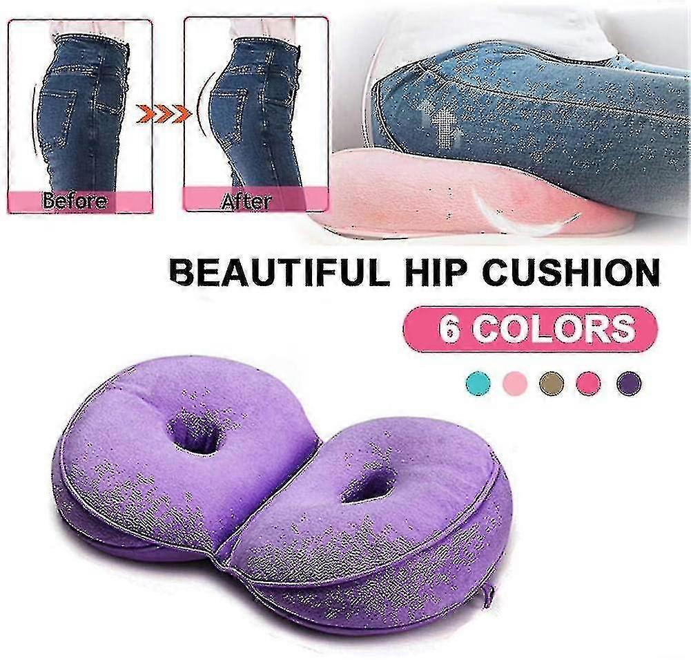 Lift Hips Up Seat Cushion, Orthopedic Memory Foam Support Pillow For Sciatica, Tailbone And Hip Pain Relief--