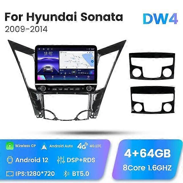 Android 12 All In One Sisteme inteligente Radio auto Multimedia Navigation pentru Hyundai Sonata 6 YF 2009 - 2014 Carplay AUTO BT5.0