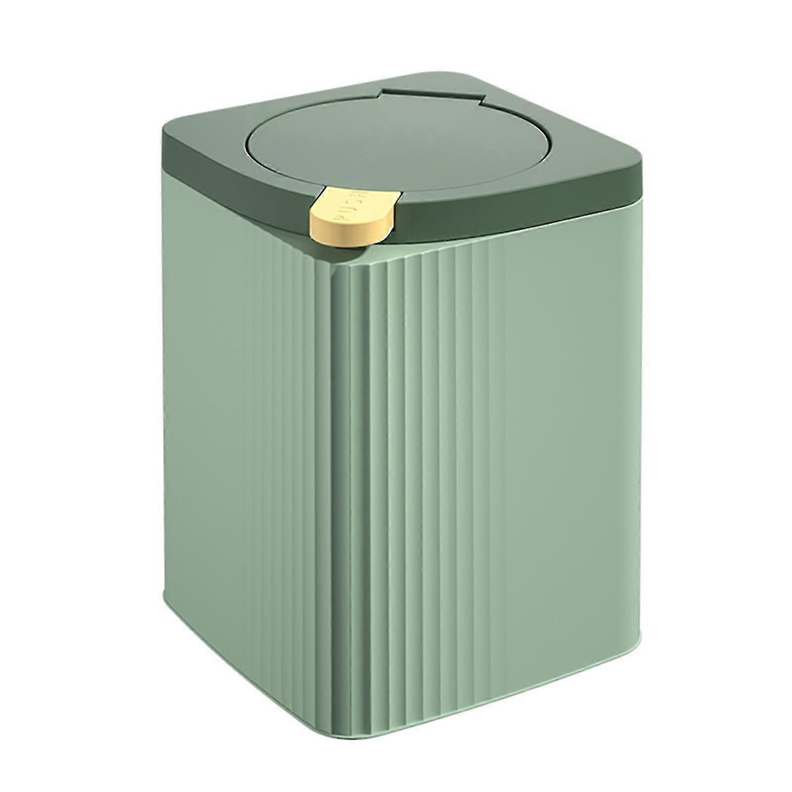 Trash Can With Lid Press To Open Square Waste Basket Mini Trash Can For Desktop