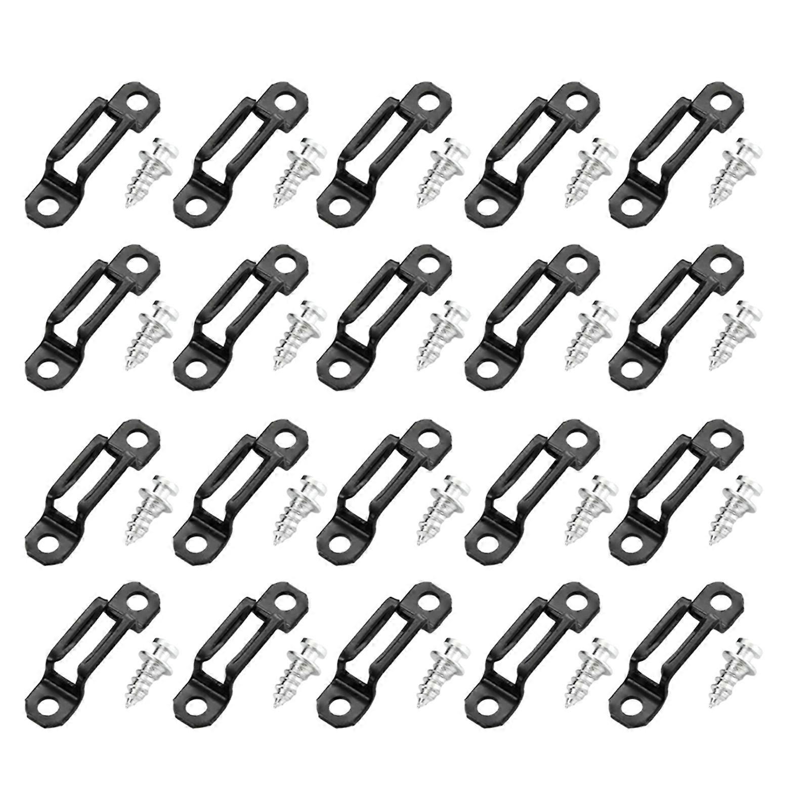 20pcs 1.4 Thick Pass-Through Connector Buckle with Screw Metal Cupboard Hinge Recessed Fastener for Wardrobe