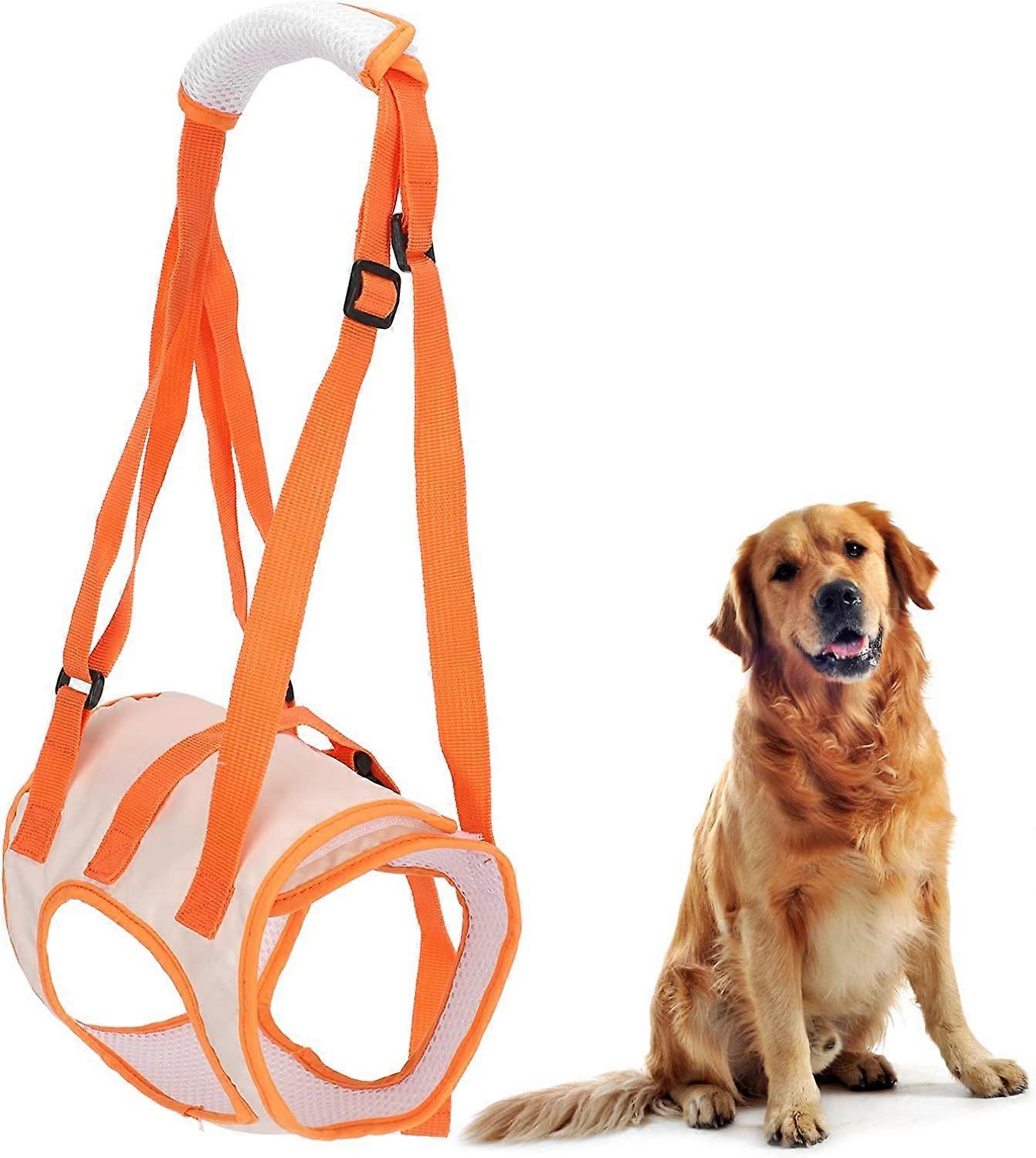 (L)Dog Lifting Harness Adjustable Breathable Dog Back Leg Support for Pets