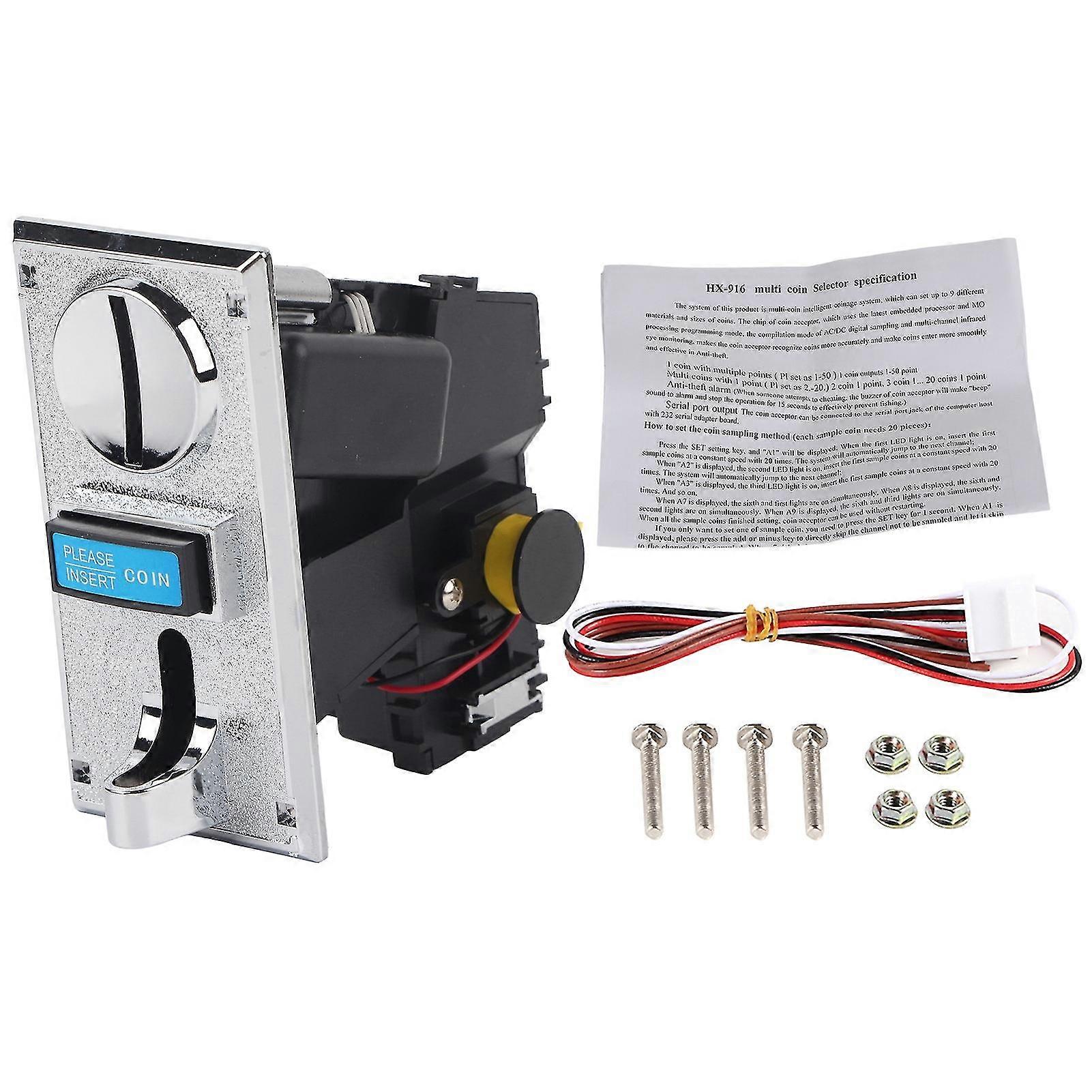 Arcade Game Vending Machine Multi Coin Acceptor Selector Slot