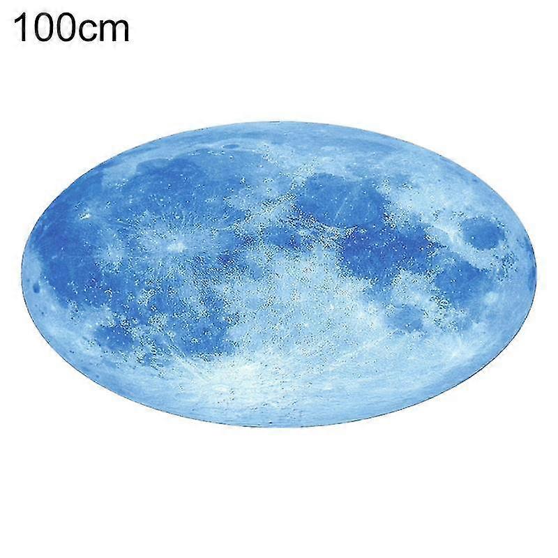 Round Earth Moon Planet 3D Print Soft Carpet Anti-slip Rug Floor Mat Home Decor