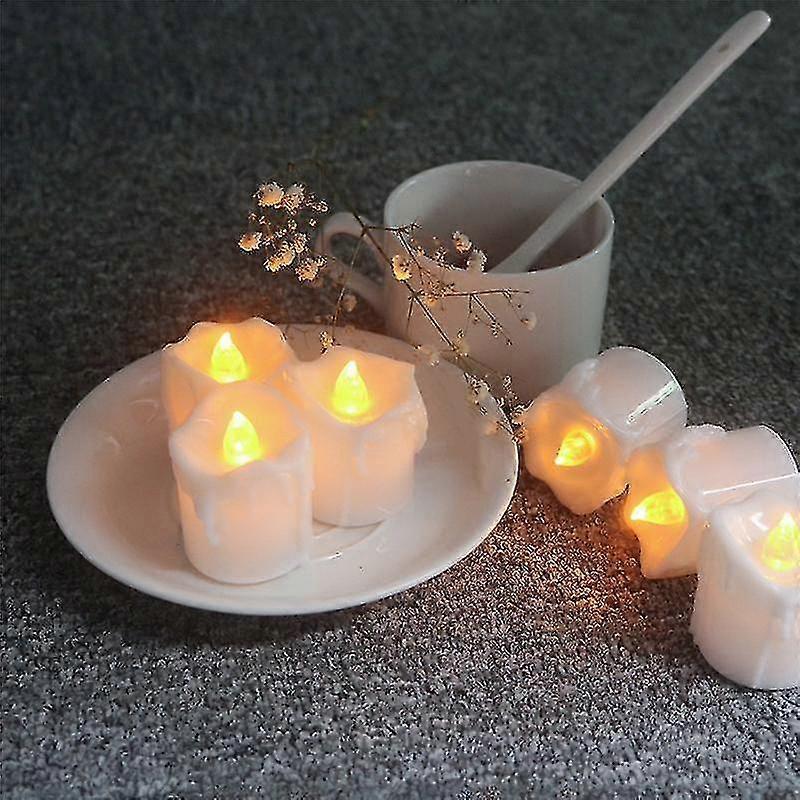 24pcs/set Led Electronic Tea Flameless Flashing Cr