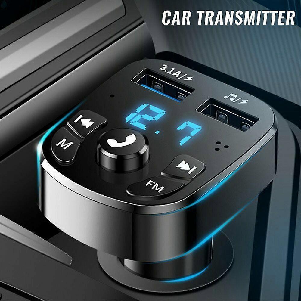 Car Wireless Bluetooth FM Transmitter MP3 Player Dual USB Fast Charger  Receiver Bluetooth Compatible 5.0 FM Vehicle Kit