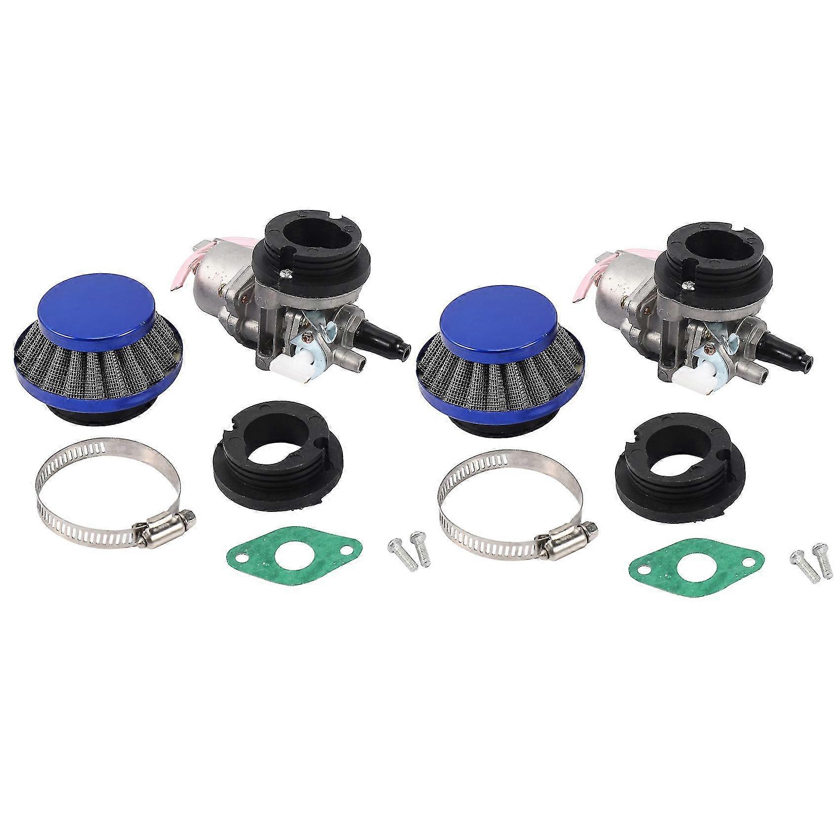 Carburetor + Blue Filter + Stack For 2 Stroke 47cc 49cc Engine Parts