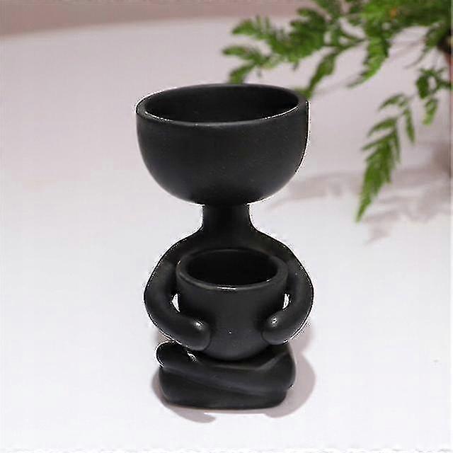 keramisk blomst pot humanoid vase dekorasjon lysestake