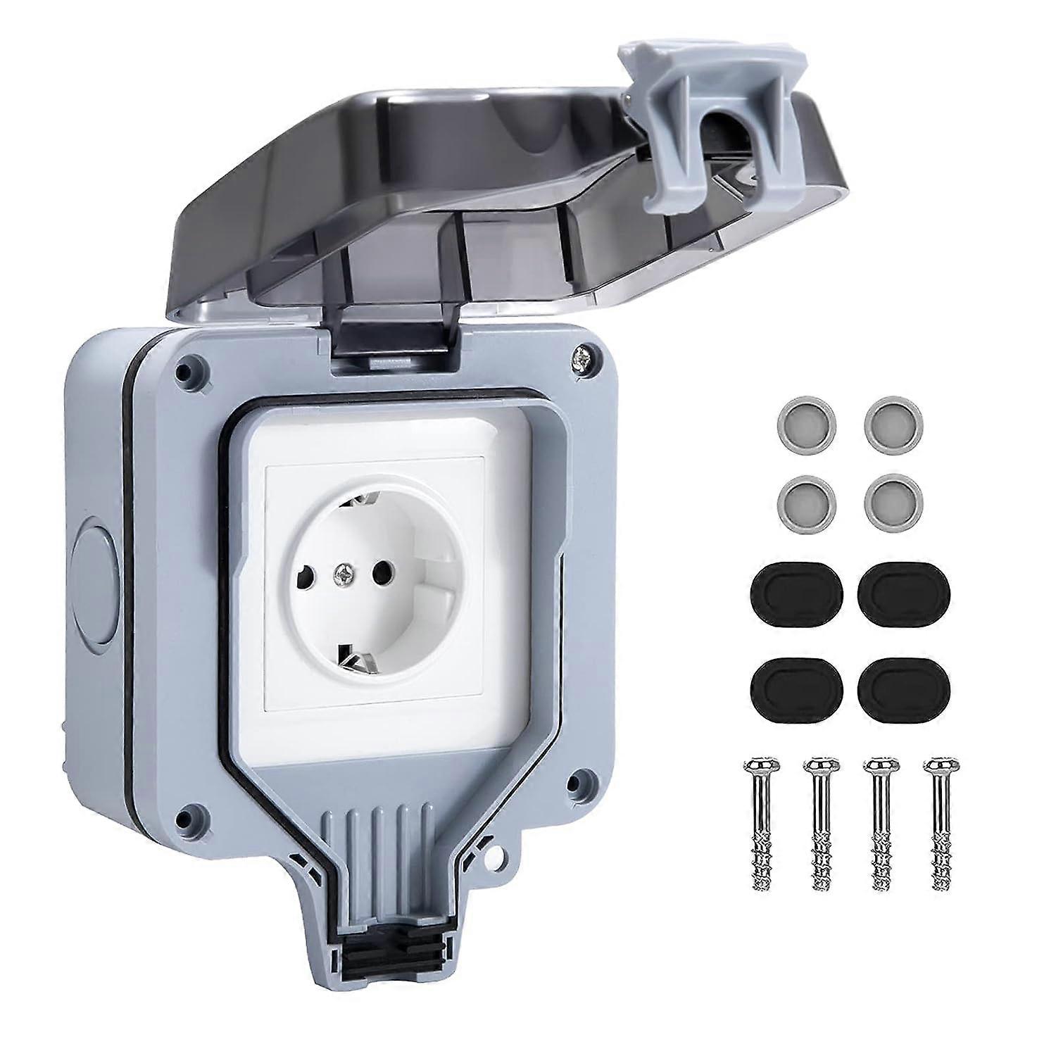 IP66 waterproof socket, weatherproof outdoor socket, power strip protector