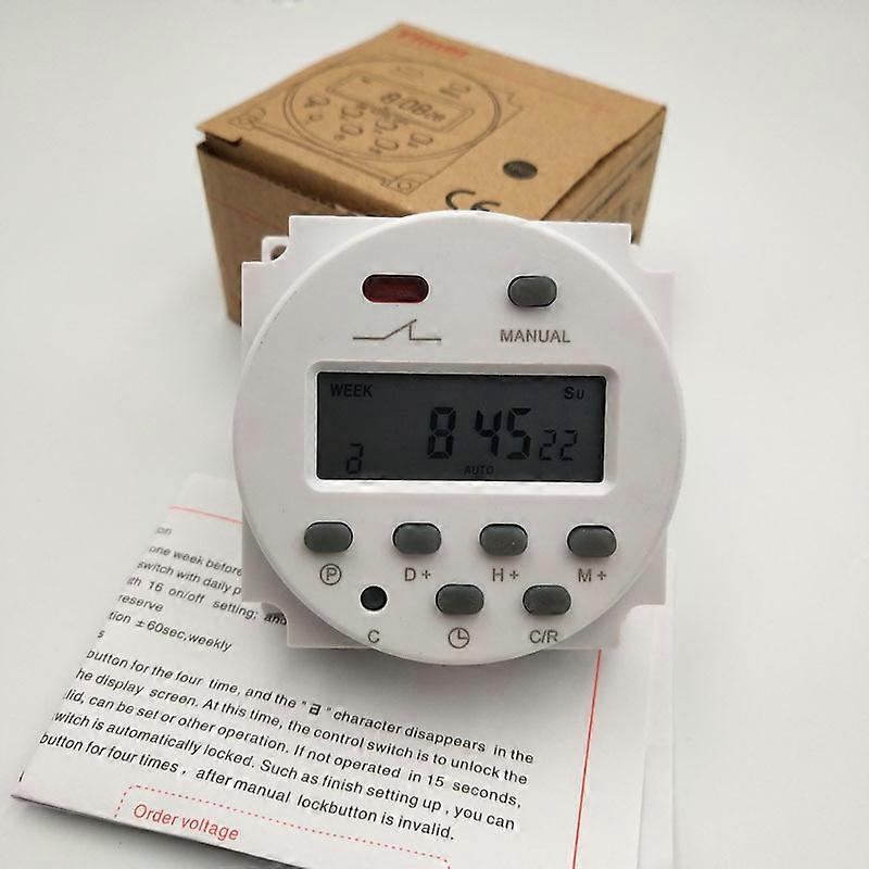 Timing switch AC 220V-240V 16A programmable digital display LCD electronic time