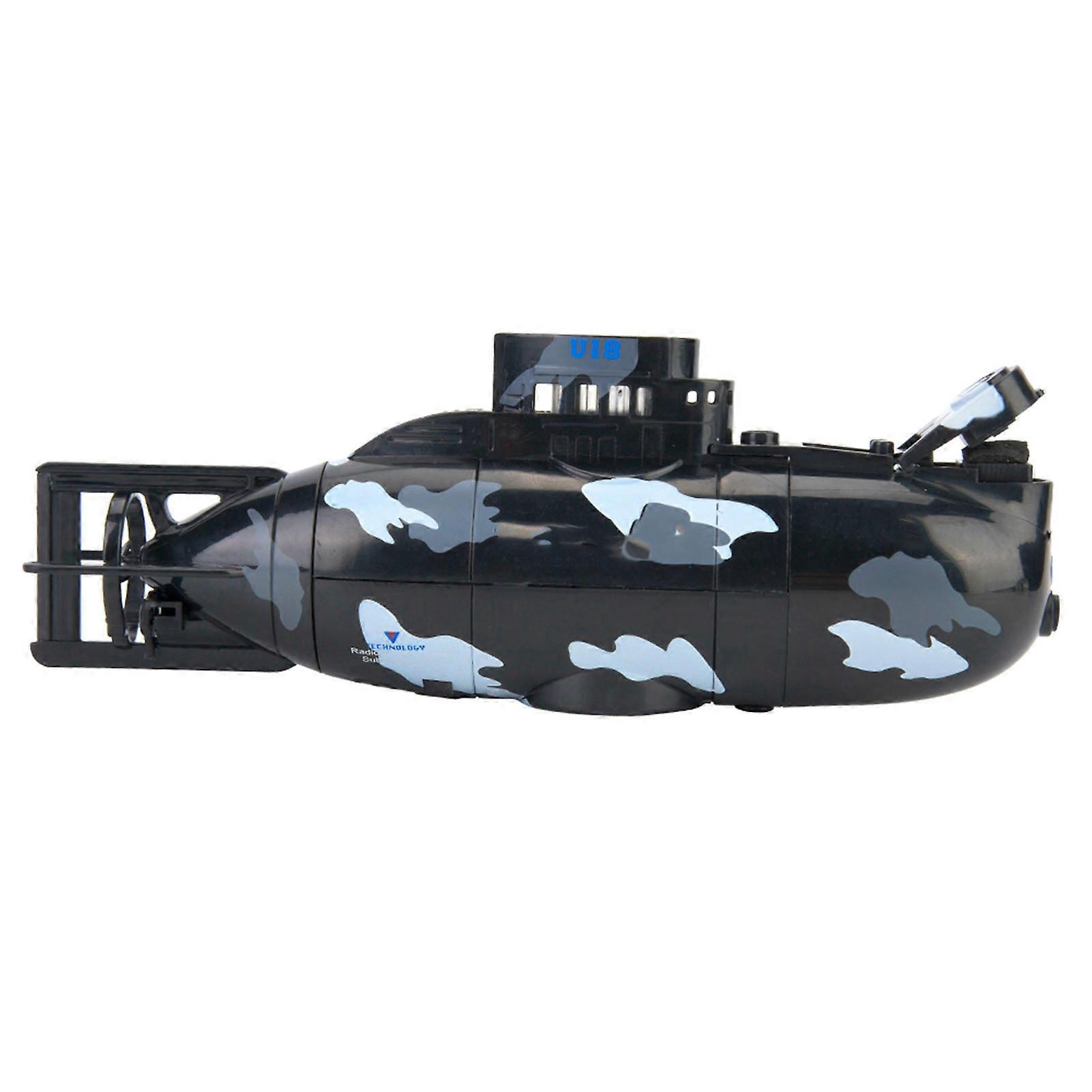 Mini-Simulation Militär-Fernbedienung 6-Kanal-U-Boot-Spielzeugmodell (Schwarz)