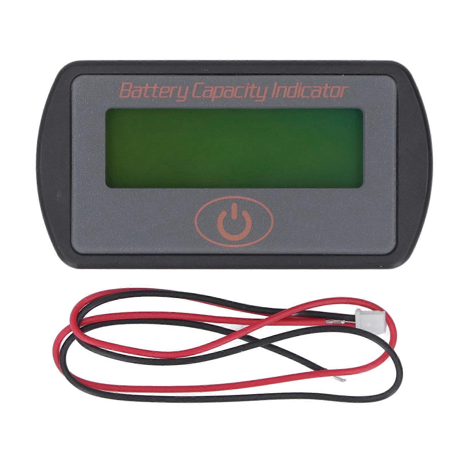 Battery Meter Lightweight Small Size Portable LCD Display Battery Capacity Voltage Indicator 8?63V 36V