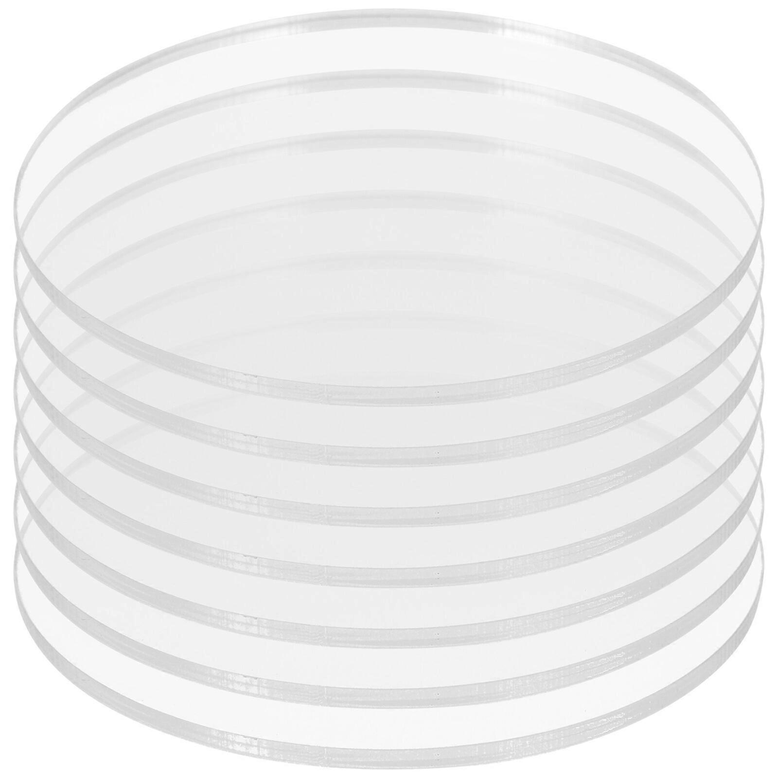 10pcs Simple Acrylic Miniature Base Mini Circular Base Mini Round Dolls Base For Figures