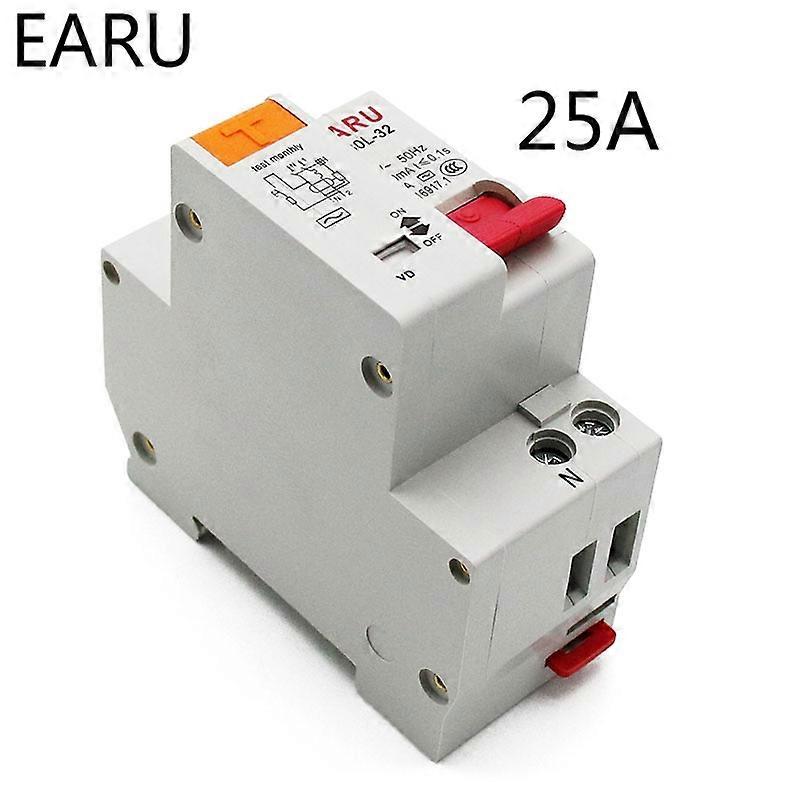 25A DZ30L EPNL DPNL 230V 1P+N Residual Current Circuit Breaker With Over And Short Current Leakage Protection RCBO RCCB MCB DIY