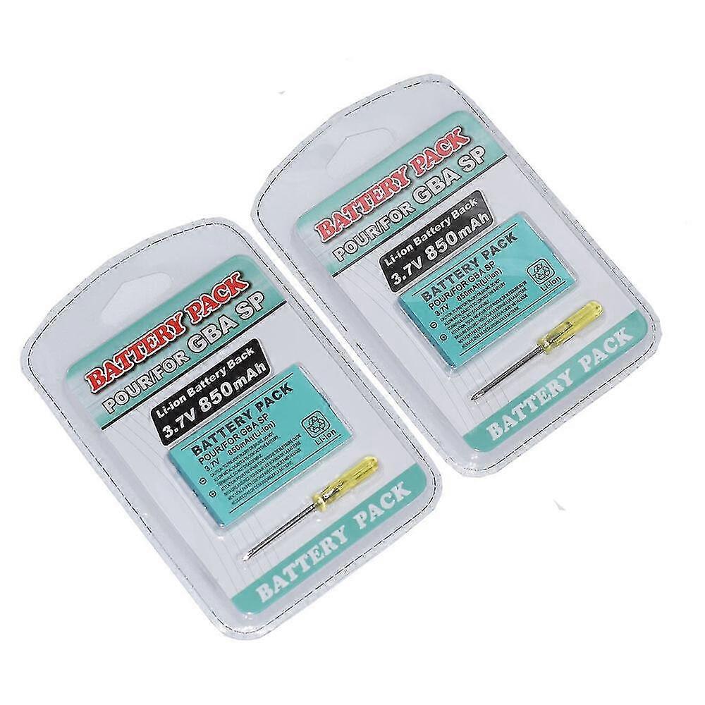 hg2x Rechargeable Battery Compatible Nintendo Game Boy Advance Sp Systems + Screwdriver