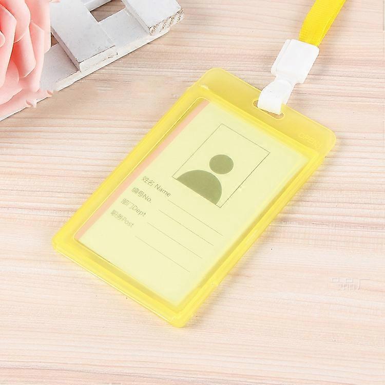 Transparent Retractable Card Holder Girl Student Clear ID Card Pass Cover With Ring Women Badge Card Case New