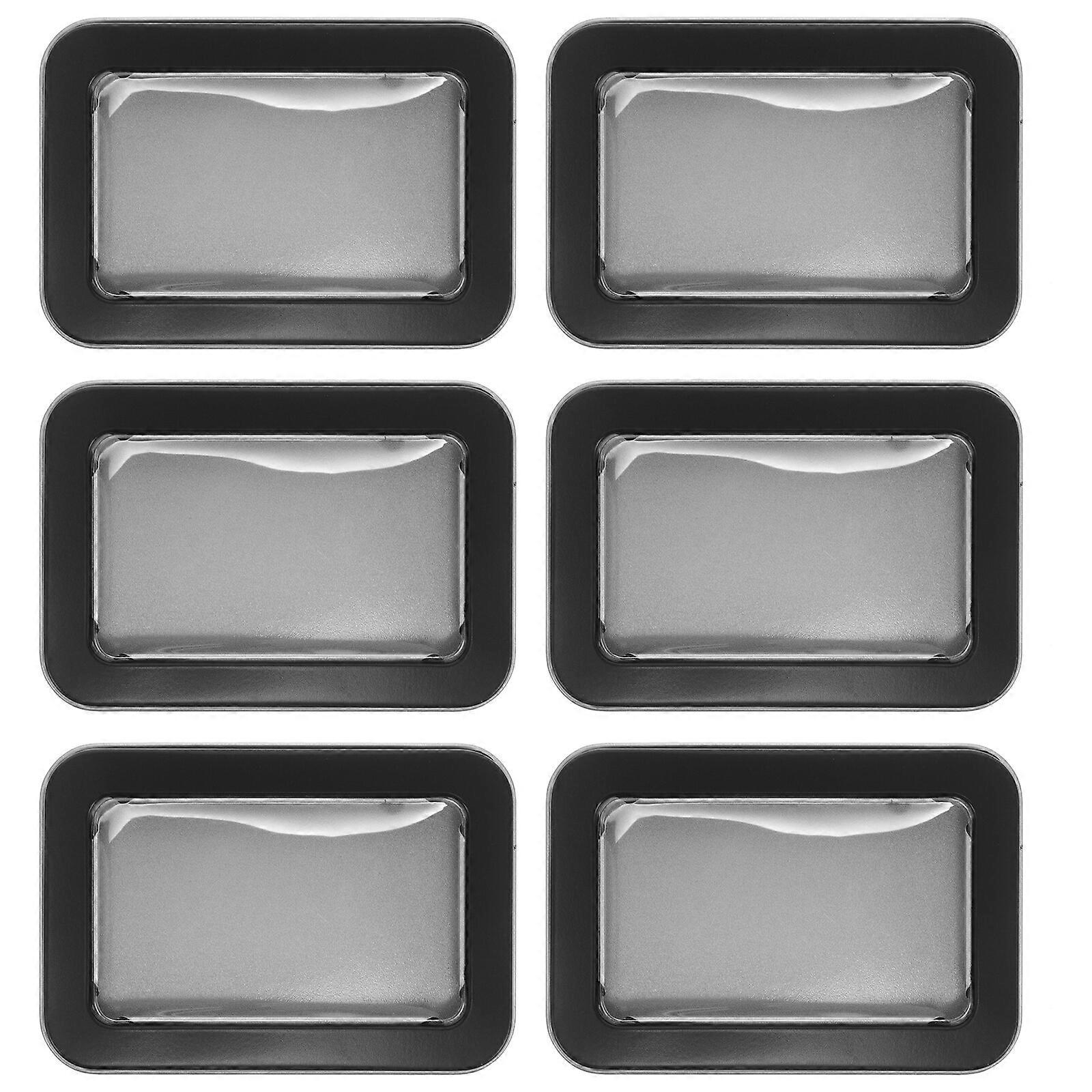 6pcs Tinplate Storage Box Candy Tins Rectangle Tinplate Boxes Gift Storage Tins