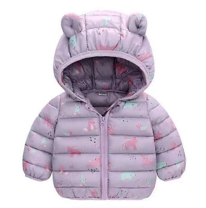 Baby Boy Winter Jacket Down Cotton Windproof With Cute Printed