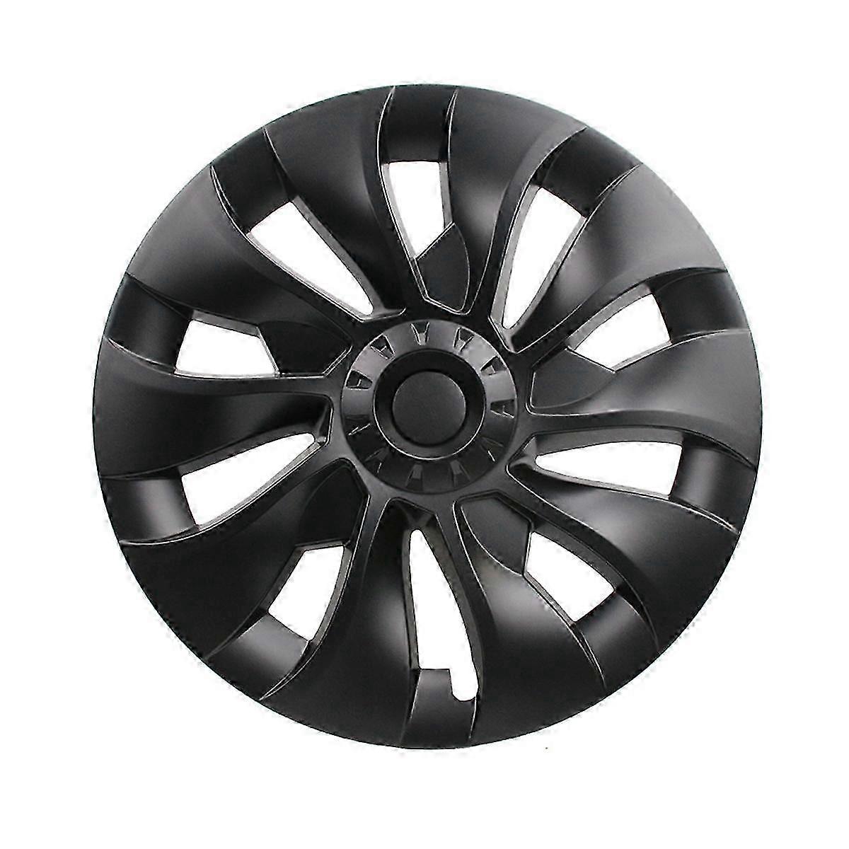 Copriruota modello 3 18 pollici, coprimozzo coperchio completo accessori di ricambio compatibili con Model 3 - nero (destra)