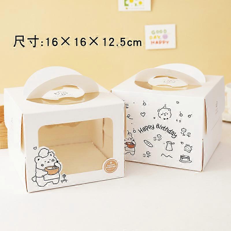 5pcs Bakery Boxes With Window Bakery Boxes Cake Container Cake Packaging Box