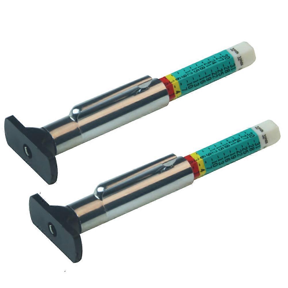 2 Pcs Auto Tools Car Tyre Depth Gauge Caliper Ruler Tread Depth Indicator Tire Tools