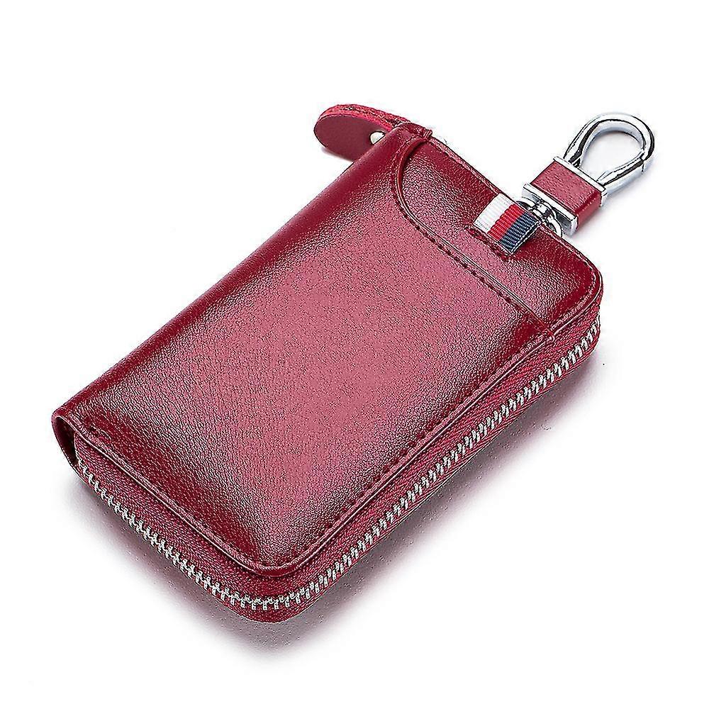 Leather Car Keychain Key Holder Key Wallet, Key Holder Wallet, Multi-functional Zipper Key Case Wallet