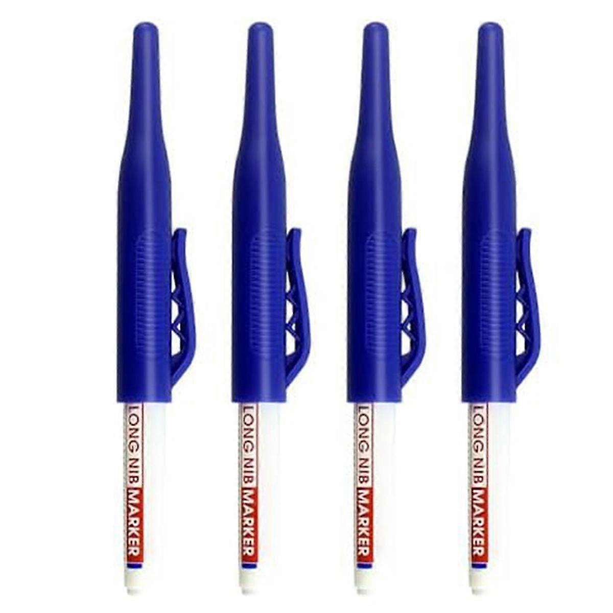 Long- Deep Hole Marker,Metal Markers for Steel Waterproof Construction Markers Long Nose Marker Pen