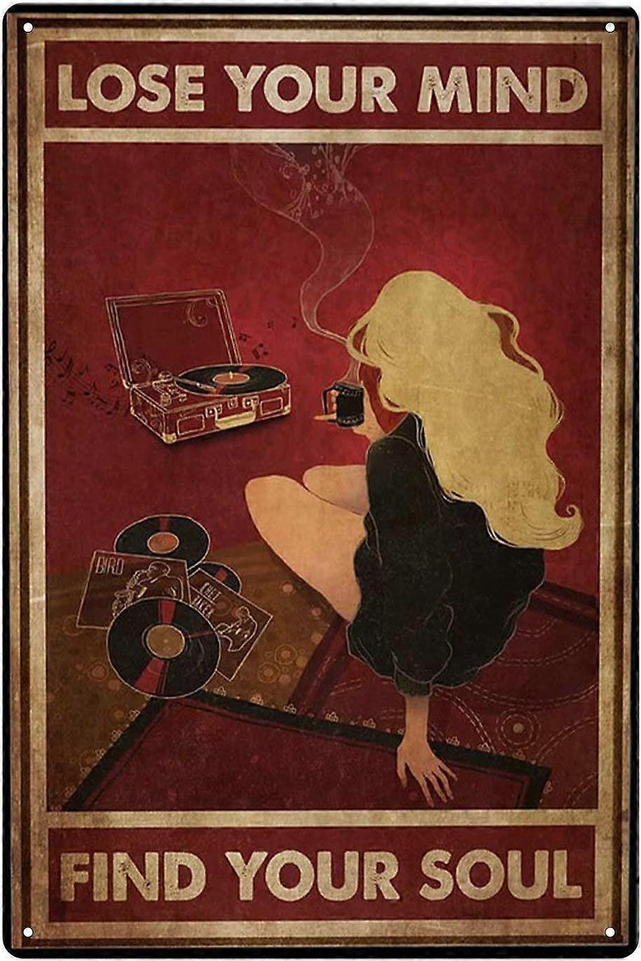 あなたの心を失う 金属の壁の看板を見つける 錫の警告 ぶら下がっている看板 ビンテージプラークアート ポスター 絵画 セレブヤード ガーデンドアバー カフェイースター