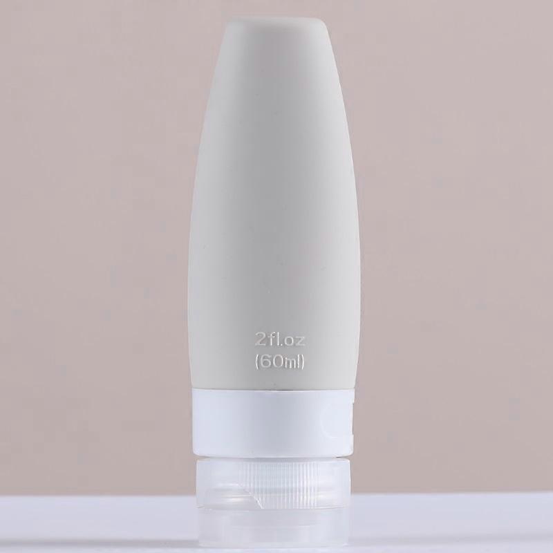 2pc Travel Bottles for Toiletries, Silicone Travel Bottles for Toiletries 60ML, Travel Bottles with Labels and Transparent (D-V2)