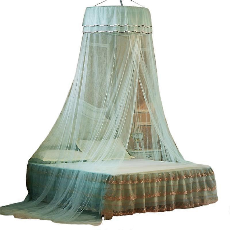 Mosquito Net Round Top Stimulation Butterfly Pin Polyester Fiber Decorative Bed Canopy for Student