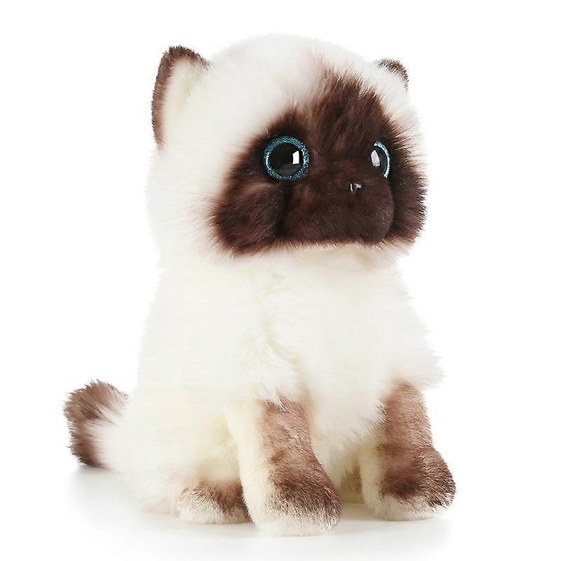 Plush Siamese Cat Dolls Stuffed Animals Toys Simulation Siamese Cat