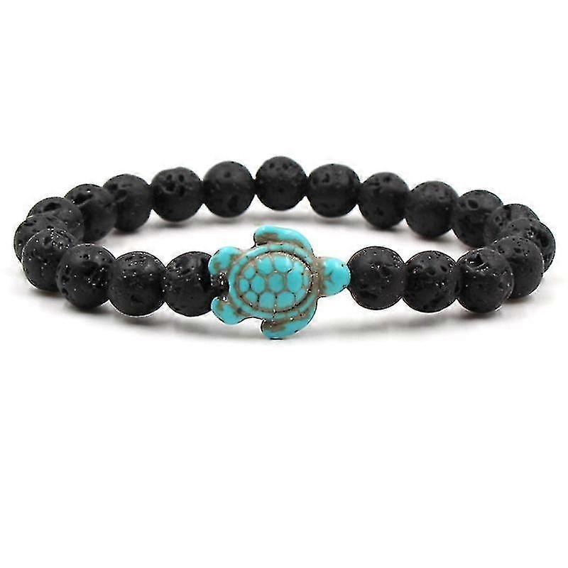 Sea Turtles Beads Bracelet Turquoise Simulation Nature Stone Elastic Stretch Bracelet
