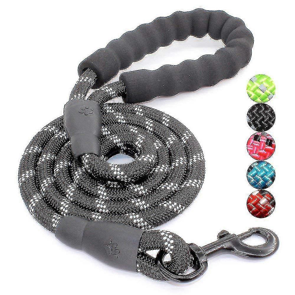 5 Ft Strong Dog Leash With Comfortable Padded Handle And Highly Reflective Threads Dog Leashes For Medium And Large Dogs