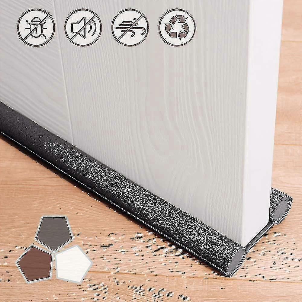Under Door Draft Stopper 37 Inch Cuttable And Washable,twin Door Draft Stopper,energy Saving Door Weather Stripping Reduce Noise Window Breeze Blocker