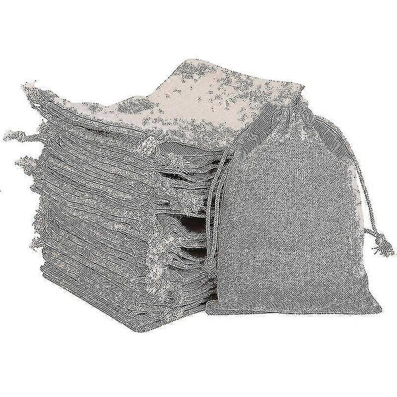 50pcs Small Burlap Bags With Drawstring Gift Reusable Small Sachet Bag