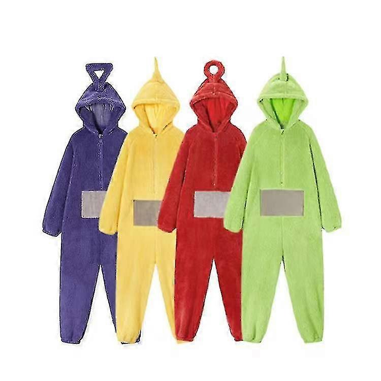 Teletubbies One Piece Pyjamas Dame Hjemmeklær Herre Og Dame Fortykket Korallfleece