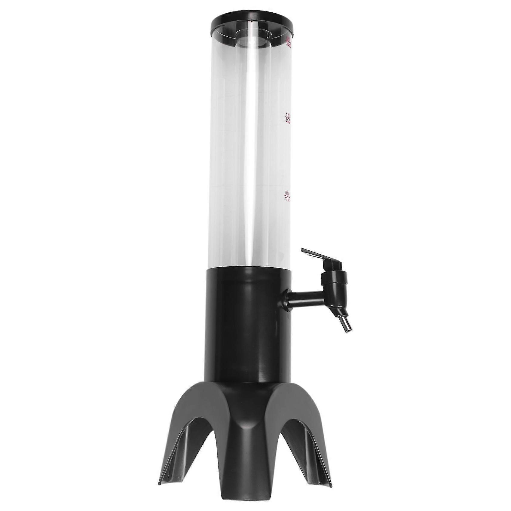 1.5l Beer Dispenser Tower Easy Clean Integrated Tap With Ice Tube And Led Light Clear Beverage Towe