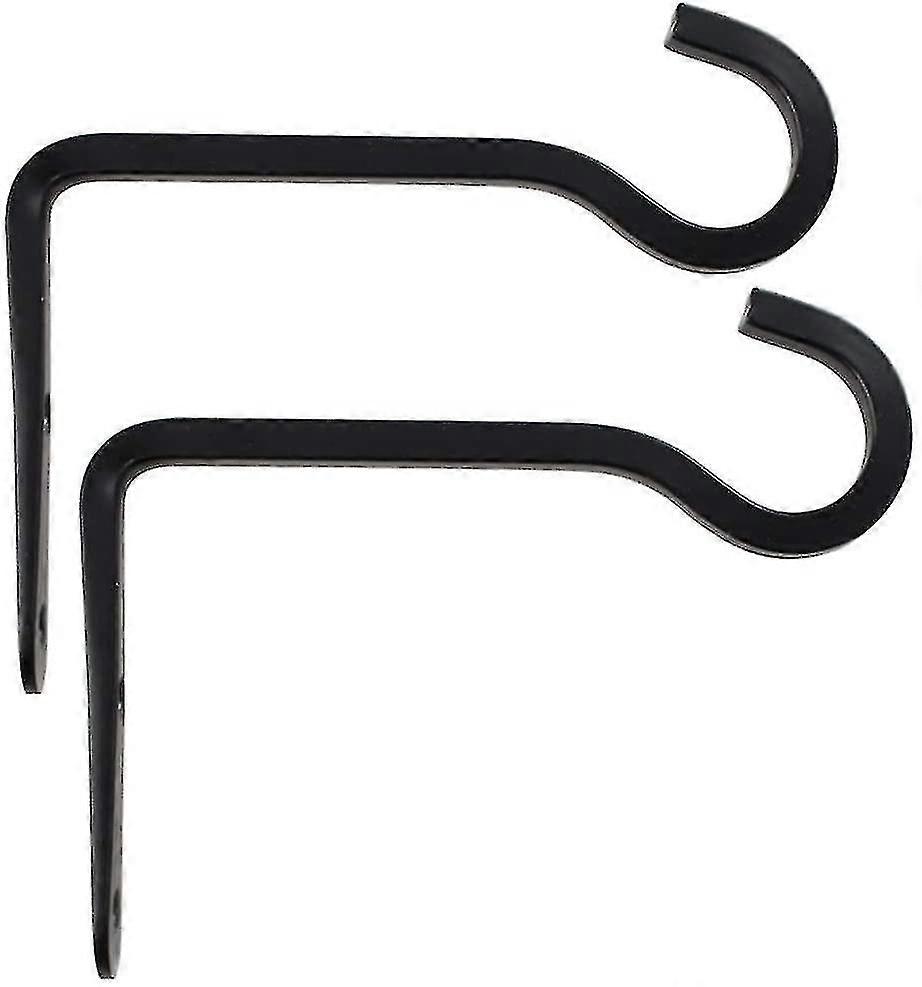 2 Pieces Plant Bracket Hanger Wall Planter Hanger Hook,black