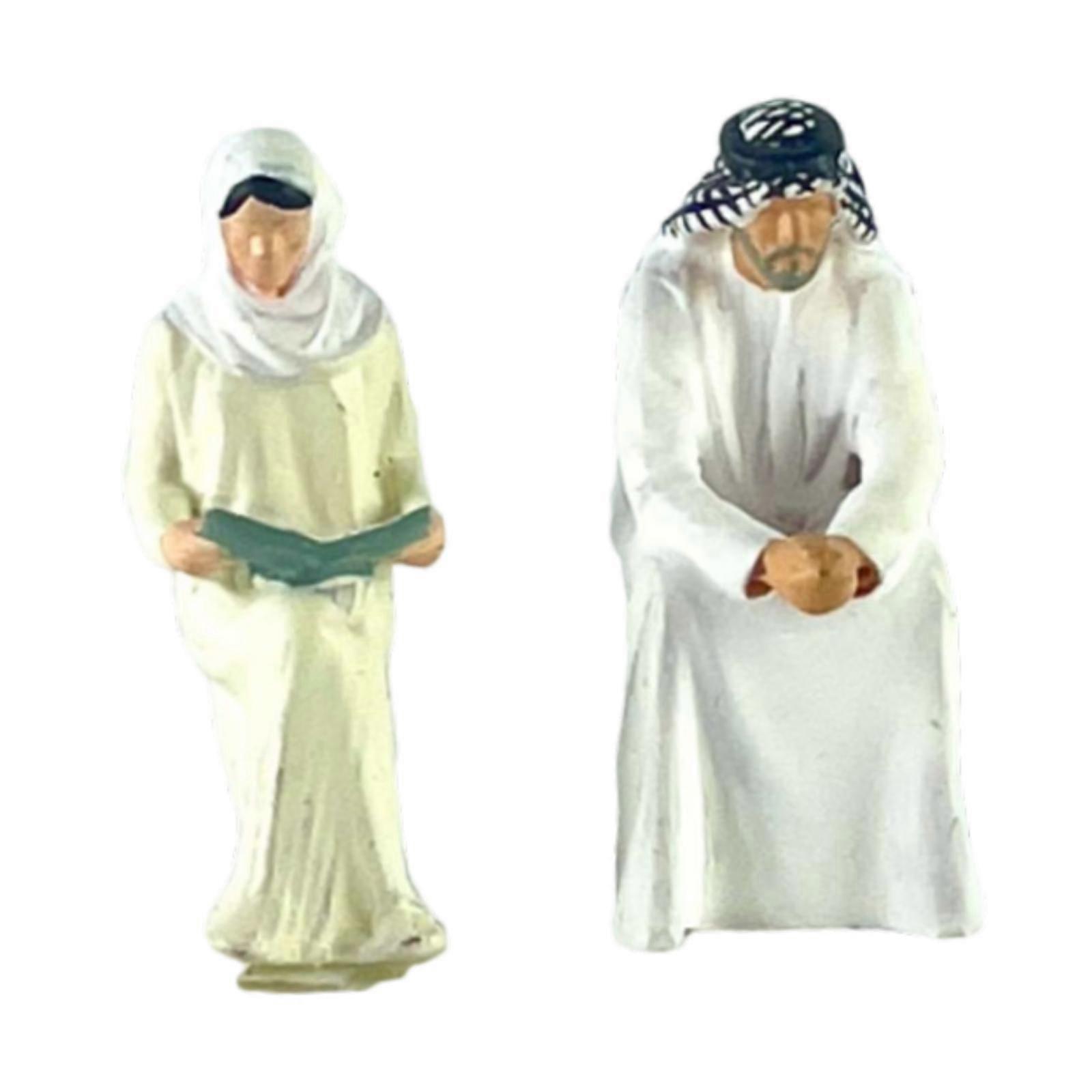 2x 1/64 Scale People Figure Layout Diorama Scenery Miniature Diorama Figures