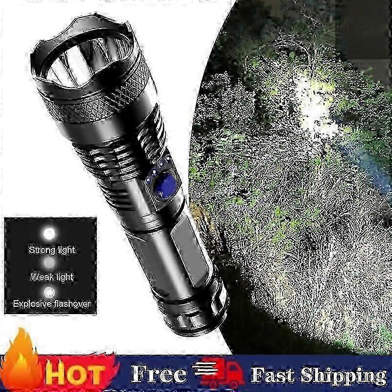 1000000 Lumens Super Bright Led Tactical Flashlight Rechargeable Led Work Light*