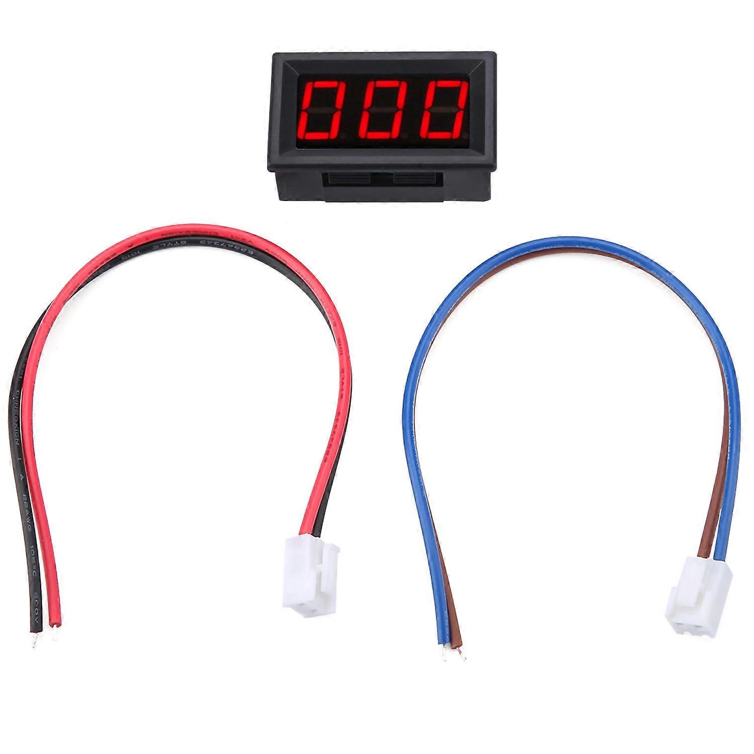 3 Digits LED Digital Ammeter Ampere Meter Current Meter Panel Micro Adjustment DC0-1A (Red)